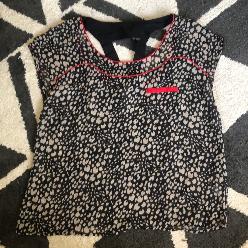 Leopard Print Sheer Top